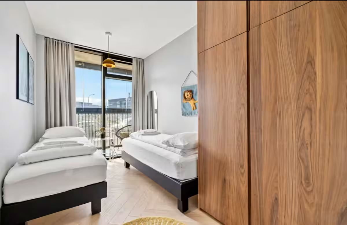 Third bedroom with two single beds